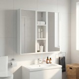vidaXL Dulap de perete pentru baie Alb 20 x 14 x 70 cm Lemn prelucrat 889295