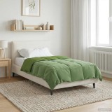 vidaXL Duvet de iarnă Patos Verde 155 x 220 cm Microfibră 42026128
