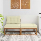 vidaXL Set Canapea Sectionala Gradina Lemn Acacia Natural Exterior 158x83x73cm