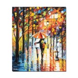Tablou indragostiti pictat manual, Impreuna pentru totdeauna, stilizat 60x50cm ulei pe panza, superb
