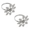Inele Metalice de Culoare Argintie cu Fulgi de Craciun pentru Servetel de Masa 4cm 2buc