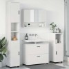VidaXL Set de mobilier pentru baie cu raft 4 pcs Alb 30 x 35 x 192 cm 3393043