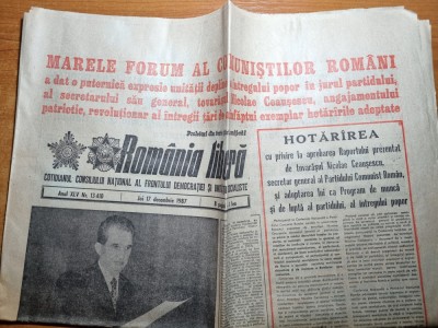 romania libera 17 decembrie 1987-cuvantarea lui ceausescu foto