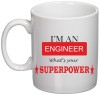 Cana Ceramica Alba Personalizata Inginer, 330ml, Rotunda, Mesaj Sublimat, Universal, Familie