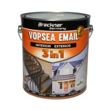 Vopsea email anticoroziva 3 in 1 alb boreal nova pe baza de solvent 3.5L, direct pe rugina, interior si exterior Breckner Germany