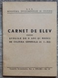 Carnet de elev pt. Scolile de 8 ani si medii de cultura generala// blanc, RPR