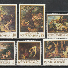 Romania 1970 - #741 Reproduceri de Arta Scene de Vanatoare 6v MNH