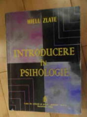 Introducere In Psihologie - Mielu Zlate ,536123 foto