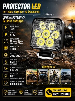 proiector LED 85x85 foto