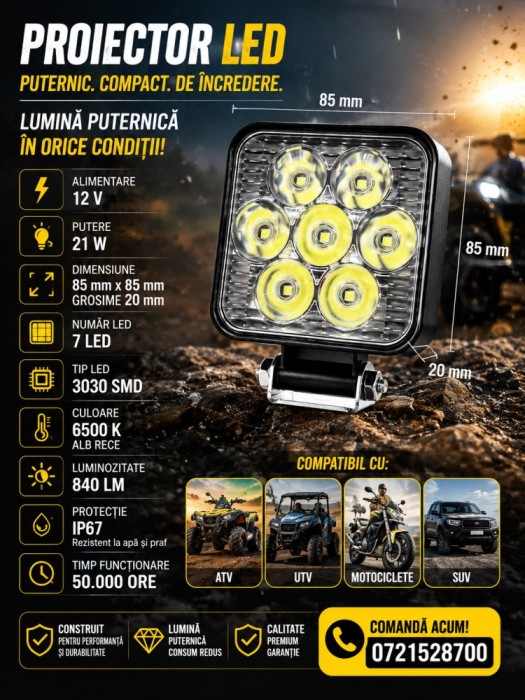 proiector LED 85x85