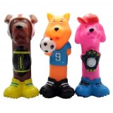 Set 3 Jucării pentru C&acirc;ini, de Mestecat, Animale Sportive Multicolore