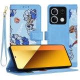 Husa flipcraft pentru xiaomi redmi note 13 5g - protectie 360, design floral, vibrant&Acirc;&nbsp;blue