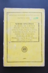 Norme specifice de protecție a muncii pentru cultura mare, plante tehnice