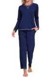 Pijamale lungi pentru femei, două piese, pijamale calde de iarnă, lenjerie de casă respirabilă și moale