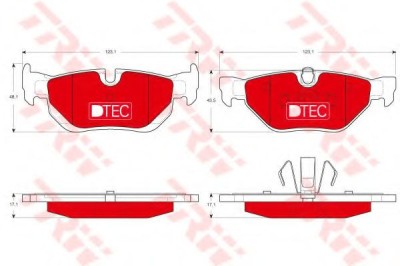 Set placute frana,frana disc BMW Seria 1 (E87) (2003 - 2013) TRW GDB1626DTE foto