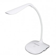 Lampa LED, Esperanza Acrux ELD103W, brat flexibil 21 cm, alimentare duala, cablu 110 cm, 4 x AAA, alba