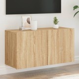 vidaXL Comodă TV de perete, stejar sonoma, 80x30x41 cm