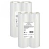 Set 4 role pungi vidat gofrate, dimensiuni 200x5000 mm, transparente, grosime 85 microni, preparare sau depozitare Sous Vide