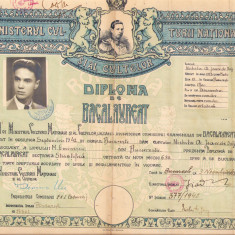 HST PM35 Diplomă de bacalaureat 1942 București Liceul Eminescu