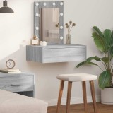 vidaXL Masă de Machiaj cu sertar Gri 60 x 40 x 70 cm Lemn compozit
