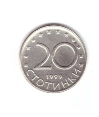 Moneda Bulgaria 20 stotinki 1999, stare buna, curata