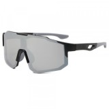 Ochelari De Ciclism Unisex Techsuit 9337, Protectie UV, Negri Argintii