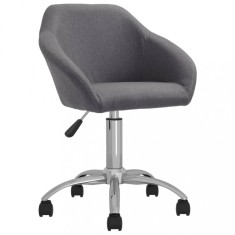 Scaun de birou pivotant, gri deschis, material textil