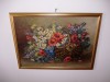 &quot;Cos cu flori de camp&quot;, tablou vechi romanesc, ulei/carton, 70x50 cm, Impresionism
