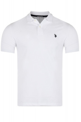 Tricou polo barbati US Polo Assn King Alb foto