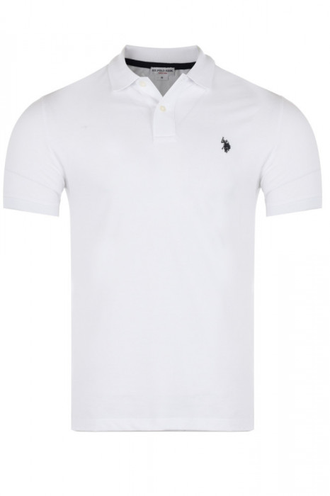 Tricou polo barbati US Polo Assn King Alb