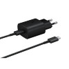 Incarcator Retea Samsung 25W USB-C, Incarcare Rapida, Negru (Fara Cablu)