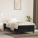 VidaXL Saltea de pat cu arcuri, negru, 120x190x20 cm, textil