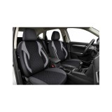 Huse scaune auto universale Premium fractionate fata spate negre cu gri antracit compatibile dimensiuni standard Cod: HNG1101-6