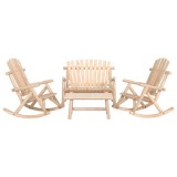 vidaXL Set mobilier de grădină, 4 piese, lemn masiv de molid 3185525