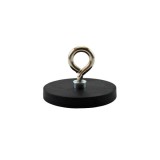 Magnet neodim oală D 43 mm cauciucat cu c&acirc;rlig inelar