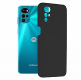 Cumpara ieftin Husa Motorola Moto G22 Silicon Negru cu Microfibra SoftEdge, Techsuit