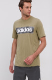 Cumpara ieftin Adidas Tricou bărbați, culoarea verde, cu imprimeu