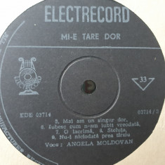 Disc vinil Angela Moldovan – Mi-e Tare Dor, fara coperta originala dar perfect