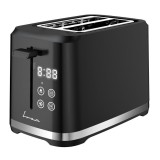 Prajitor de paine FRAM FTP-8007DBK, 800W, 2 felii, 7 niveluri de prajire, Negru/Inox