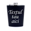 Plosca otel inoxidabil 9oz 270 ml pentru bauturi fine. negru. personalizata cu textul tau