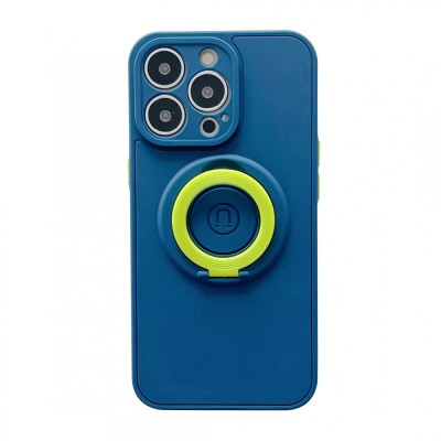 Husa protectie Flippy compatibila cu Apple iPhone 13 Mag Safe Silicone Albastru foto