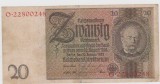 BANCNOTA 20 REICHSMARK 22 IANUARIE 1929 /VF GERMANIA