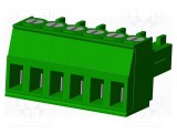 Conector regletă de conexiuni deconectabilă mufă mamă 10A AMPHENOL ANYTEK verde