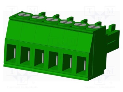 Conector regletă de conexiuni deconectabilă mufă mamă 10A AMPHENOL ANYTEK verde foto