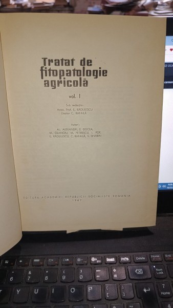 Tratat de fitopatologie agricola vol I - A.Alexandri , E.Docea , M.Olangiu , M.Petrescu , I.Pop , E.Radulescu , C.Rafaila , V.Severin