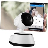 Camera IP Wireless, sunetul bi-directional, detectie la miscare (alarma), iregistreaza pe SD card sau direct pe PC, alb