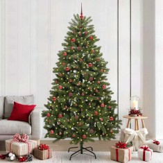 vidaXL Brad de Crăciun artificial Verde 240 cm PVC și Metal 3395703