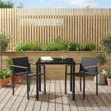 vidaXL Set de Mobilier pentru Exterior 3 pcs Negru și antracit 3422885