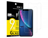 Set 2 Folii de protectie pentru ecran din sticla securizata NEW C pentru iPhone 11, iPhone XR, duritate 9H - RESIGILAT
