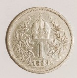 AUSTRIA 1 COROANA 1893 KRONE KORONA ARGINT VF++ ( CITITI DESCRIEREA )